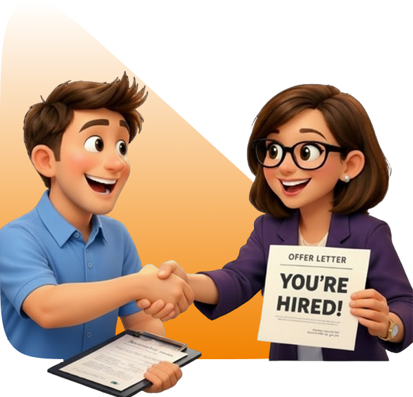 Recruiter onboarding qualified job candidate