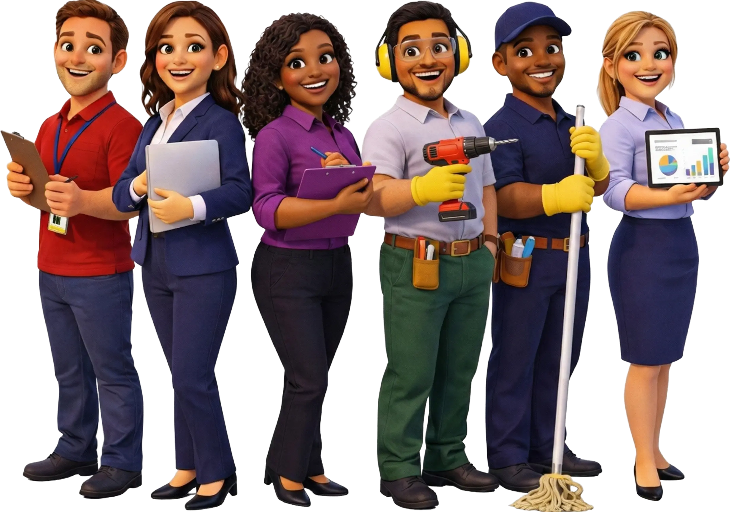 Diverse workforce professionals representing ASAP staffing solutions