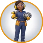 Light industrial manufacturing worker