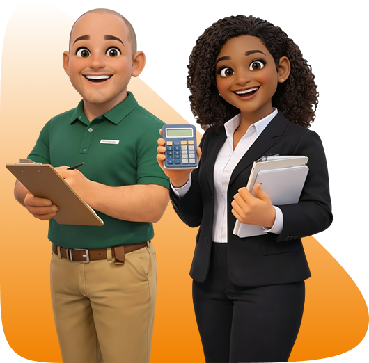 Pixar-style 3D illustration of an ASAP recruiter and employer representing workforce matching