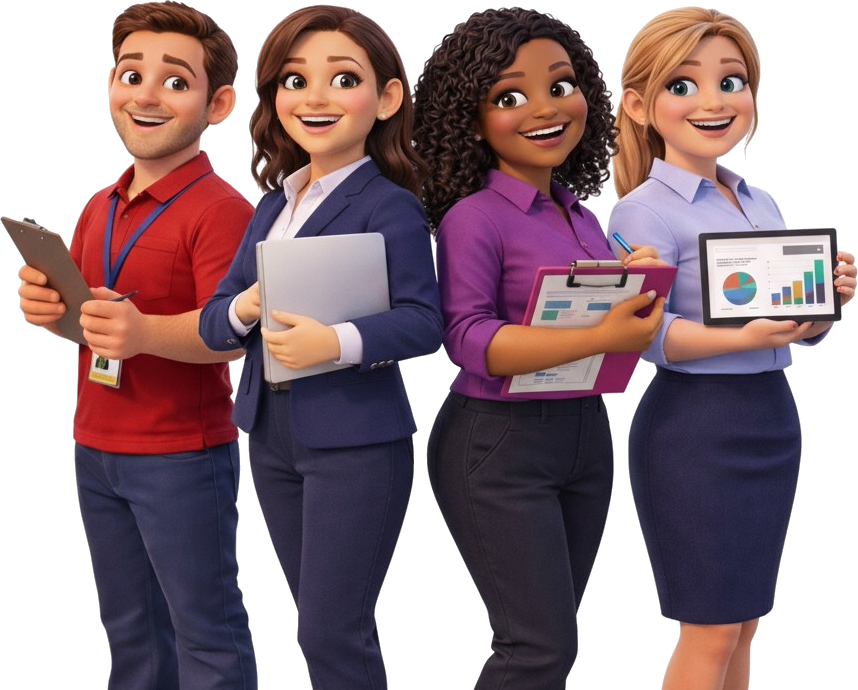 Employers reviewing staffing insights and workforce resources