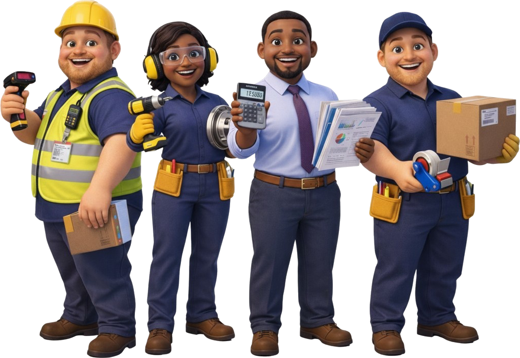 Job seekers across warehouse, logistics, and office roles