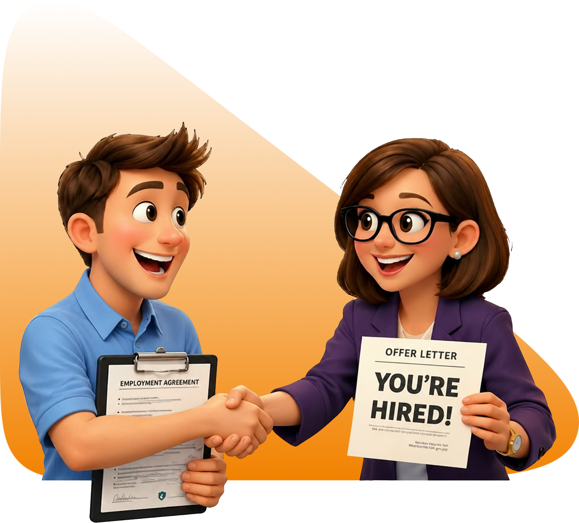 Recruiter onboarding qualified job candidate